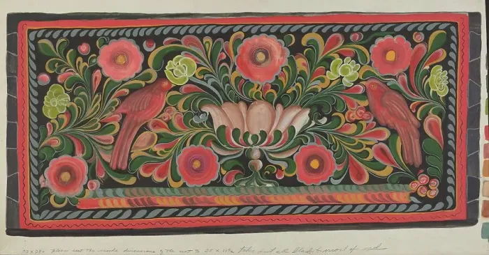 Framed Print : Chest Design, 1935 / 1942. Creator: Etna Wiswall Framed Print : Chest Design, 1935 / 1942. Creator: Etna Wiswall