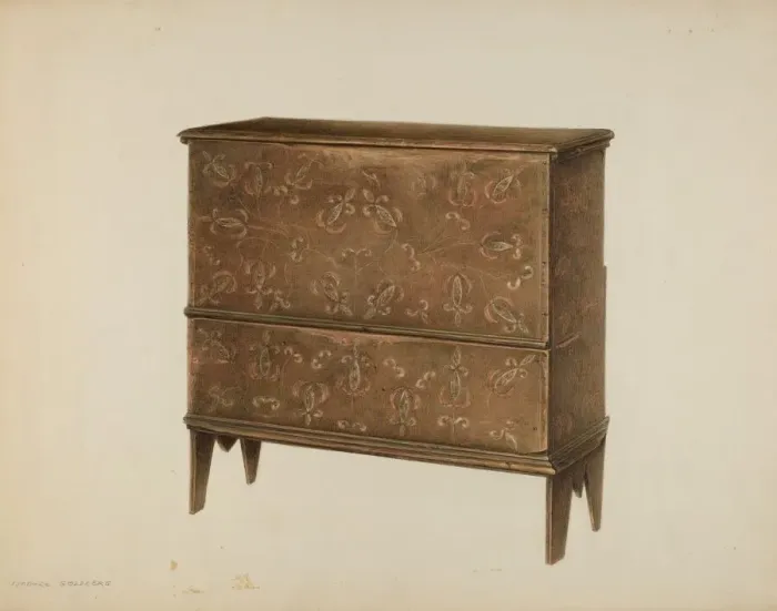 Framed Print : Chest with Drawer, c. 1939. Creator: Isadore Goldberg Framed Print : Chest with Drawer, c. 1939. Creator: Isadore Goldberg