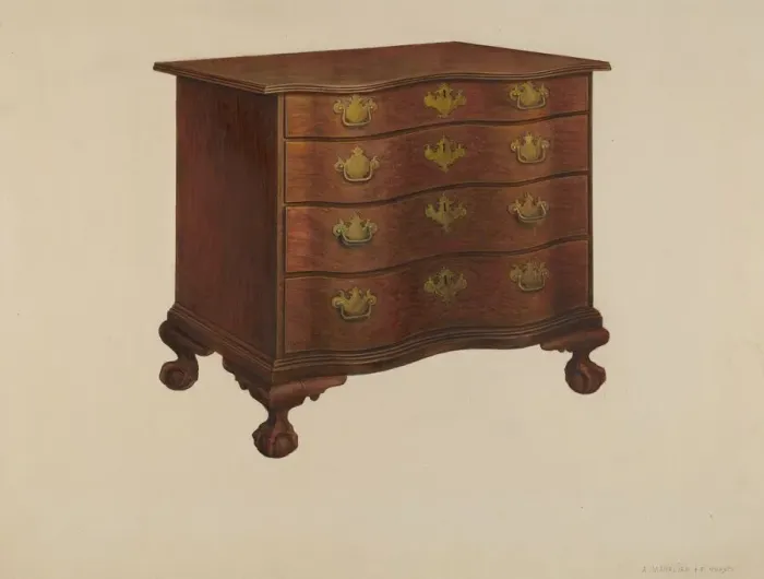 Framed Print : Chest of Drawers, 1938. Creators: Arsen Maralian, Frank Wenger Framed Print : Chest of Drawers, 1938. Creators: Arsen Maralian, Frank Wenger
