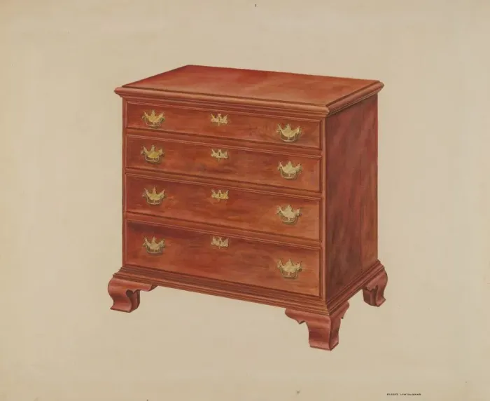 Framed Print : Chest of Drawers, c. 1937. Creator: Francis Law Durand Framed Print : Chest of Drawers, c. 1937. Creator: Francis Law Durand