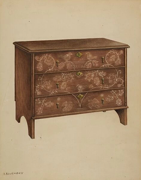 Chest with Drawers, c. 1937. Creator: Isidore Sovensky