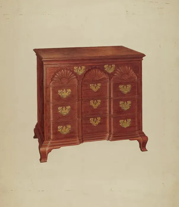 Framed Print : Chest of Drawers, c. 1938. Creator: Francis Borelli Framed Print : Chest of Drawers, c. 1938. Creator: Francis Borelli