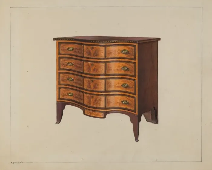 Framed Print : Chest of Drawers, c. 1938. Creator: M. Rosenshield-von-Paulin Framed Print : Chest of Drawers, c. 1938. Creator: M. Rosenshield-von-Paulin