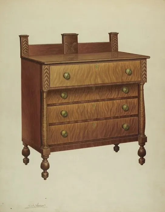 Framed Print : Chest of Drawers, c. 1939. Creator: Frank Wenger Framed Print : Chest of Drawers, c. 1939. Creator: Frank Wenger