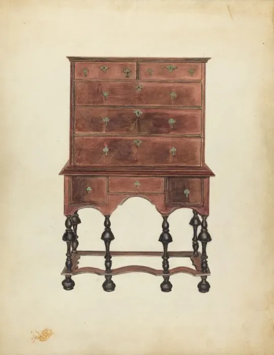 Framed Print : Chest of Drawers, c. 1939. Creator: Harry Eisman Framed Print : Chest of Drawers, c. 1939. Creator: Harry Eisman