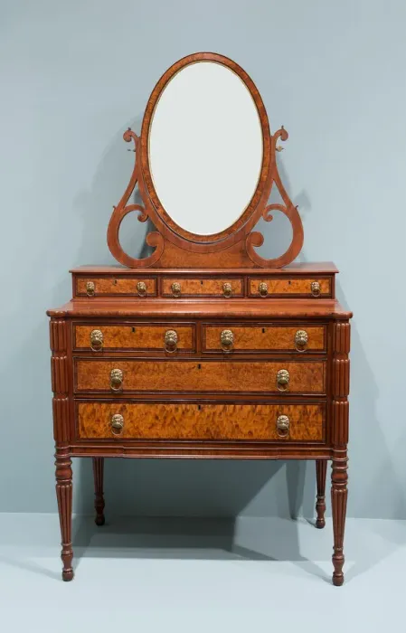 Framed Print : Chest of Drawers with Dressing Glass, c. 1815. Creator: Workshop of Thomas Seymour Framed Print : Chest of Drawers with Dressing Glass, c. 1815. Creator: Workshop of Thomas Seymour
