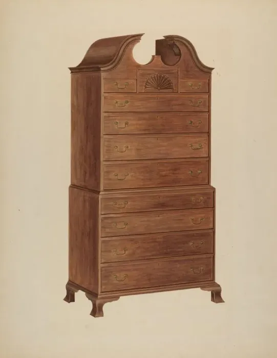 Framed Print : Chest-on-Chest, c. 1938. Creator: Arthur Johnson Framed Print : Chest-on-Chest, c. 1938. Creator: Arthur Johnson