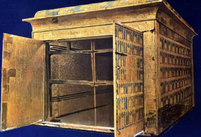 Framed Print : Chest from the tomb of Tutankhamun, 14th century BC Framed Print : Chest from the tomb of Tutankhamun, 14th century BC