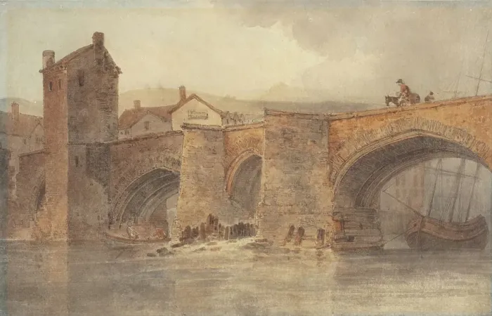 Framed Print : Chester Bridge, 1794. Creator: JMW Turner Framed Print : Chester Bridge, 1794. Creator: JMW Turner