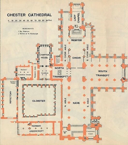 Chester Cathedral, c20th Century. Artist: John Bartholomew