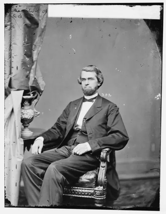 Framed Print : Chester Dorman Hubbard of West Virginia, between 1860 and 1875. Creator: Unknown Framed Print : Chester Dorman Hubbard of West Virginia, between 1860 and 1875. Creator: Unknown