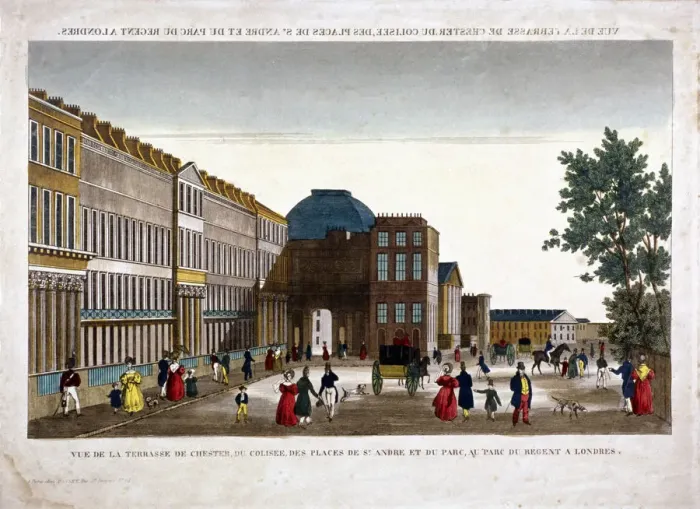 Framed Print : Chester Terrace, St Marylebone, London, c1830 Framed Print : Chester Terrace, St Marylebone, London, c1830