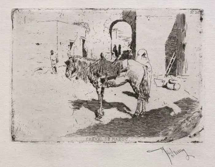 Framed Print : Cheval du Maroc. Creator: Mariano Fortuny y Carbo (Spanish, 1838-1874) Framed Print : Cheval du Maroc. Creator: Mariano Fortuny y Carbo (Spanish, 1838-1874)