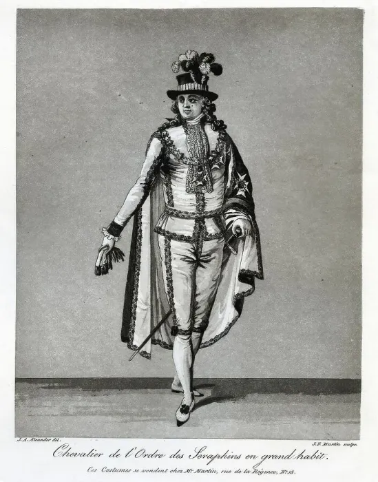 Framed Print : Chevalier de l'Ordre des Seraphins en grand habit, 1780s. Creator: J F Martin. Chevalier de l'Ordre des Seraphins en grand habit, 1780s. Creator: J F Martin Framed Print : Chevalier de l'Ordre des Seraphins en grand habit, 1780s. Creator: J F Martin. Chevalier de l'Ordre des Seraphins en grand habit, 1780s. Creator: J F Martin