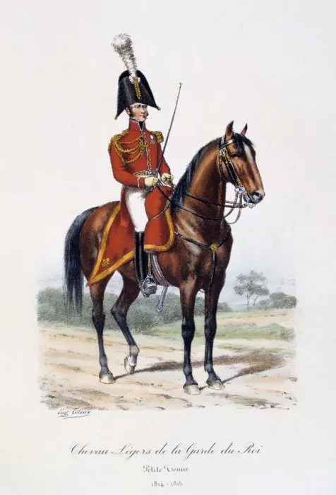 Framed Print : Chevau-Legers de la Garde du Roi, Petite Tenue, 1814-15. Artist: Eugene Titeux Framed Print : Chevau-Legers de la Garde du Roi, Petite Tenue, 1814-15. Artist: Eugene Titeux