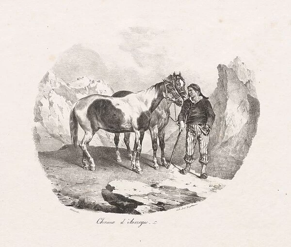 Chevaux d Auvergne, 1822. Creator: Theodore Gericault (French, 1791-1824); Gihaut
