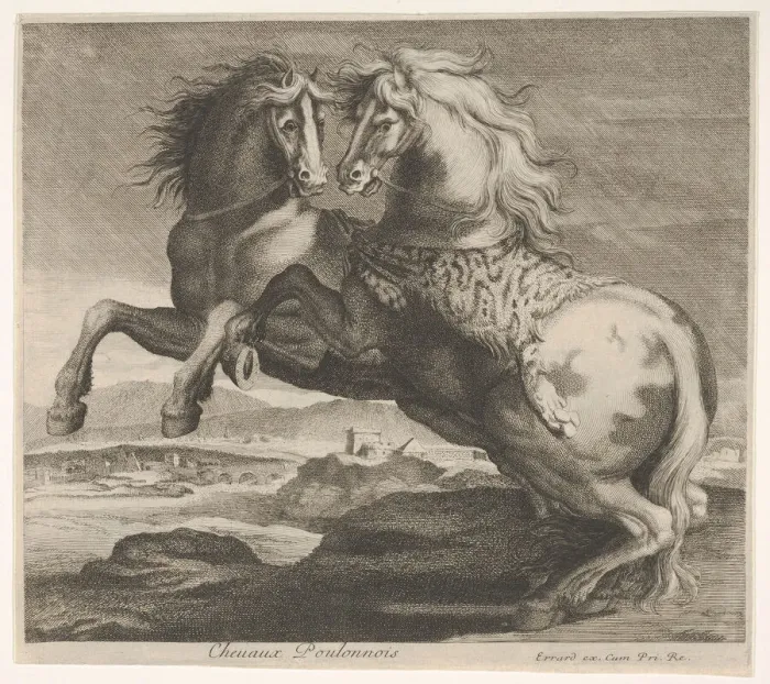 Framed Print : Chevaux Poulonnois. Creator: Charles Errard le fils Framed Print : Chevaux Poulonnois. Creator: Charles Errard le fils