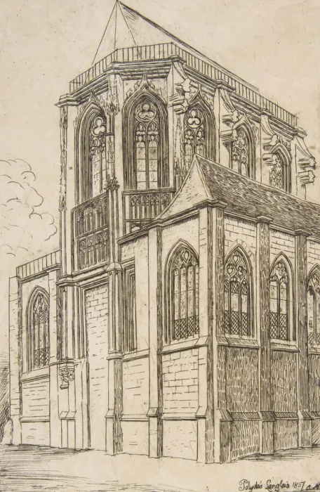 Framed Print : Chevet de St. Martin-sur-Renelle (The apse of the Church of St Framed Print : Chevet de St. Martin-sur-Renelle (The apse of the Church of St