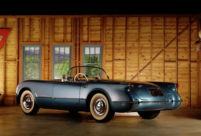 Framed Print : Chevrolet Corvette 1954. Artist: Simon Clay Framed Print : Chevrolet Corvette 1954. Artist: Simon Clay