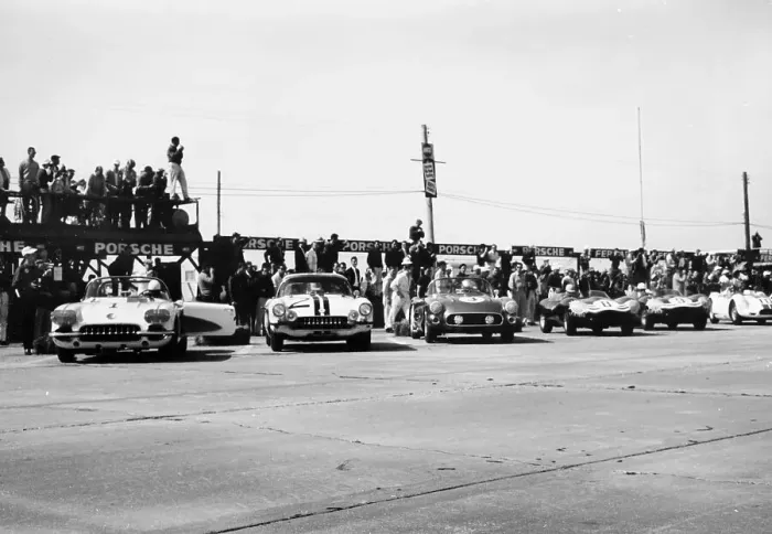 Framed Print : Chevrolet Corvettes at the Sebring 12-hour race, Florida, USA, 1958