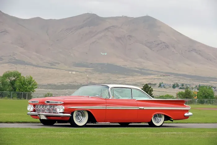 Framed Print : Chevrolet Impala Bubble top 1959. Artist: Simon Clay Framed Print : Chevrolet Impala Bubble top 1959. Artist: Simon Clay