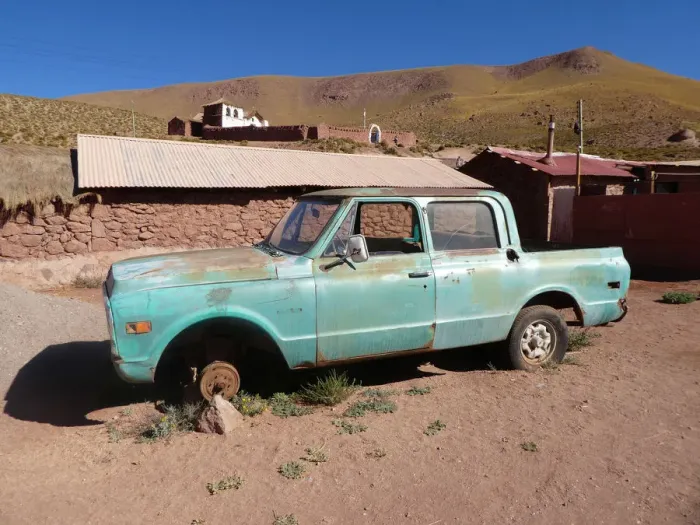 Framed Print : Chevrolet pick-up truck abandonded, Chile 2019. Creator: Unknown Framed Print : Chevrolet pick-up truck abandonded, Chile 2019. Creator: Unknown