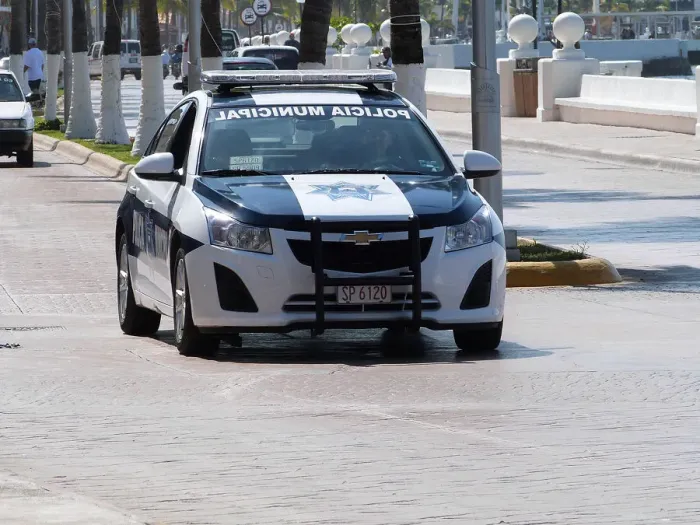 Framed Print : Chevrolet Police car in Cozumel, Mexico 2015. Creator: Unknown Framed Print : Chevrolet Police car in Cozumel, Mexico 2015. Creator: Unknown