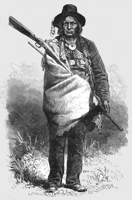 Framed Print : A Cheyenne Chief; Ocean to Ocean, the Pacific railroad, 1875. Creator: Frederick Whymper Framed Print : A Cheyenne Chief; Ocean to Ocean, the Pacific railroad, 1875. Creator: Frederick Whymper