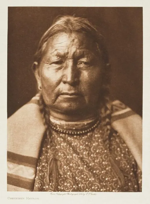 Framed Print : Cheyenne Matron, 1910. Creator: Edward Sheriff Curtis Framed Print : Cheyenne Matron, 1910. Creator: Edward Sheriff Curtis