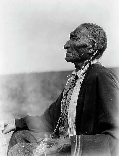 A Cheyenne Peyote leader, c1927. Creator: Edward Sheriff Curtis