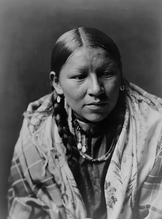 Framed Print : Cheyenne young woman, c1910. Creator: Edward Sheriff Curtis Framed Print : Cheyenne young woman, c1910. Creator: Edward Sheriff Curtis