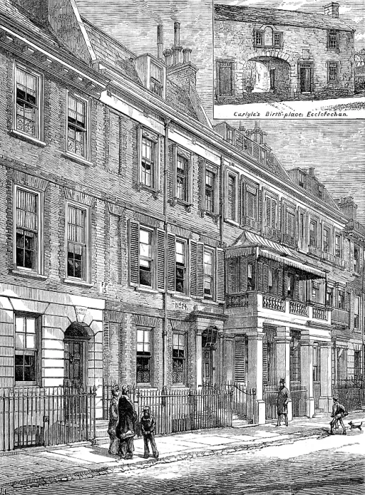 Framed Print : Cheyne-Row, Chelsea, where Thomas Carlyle lived, 1881. Creator: Unknown Framed Print : Cheyne-Row, Chelsea, where Thomas Carlyle lived, 1881. Creator: Unknown