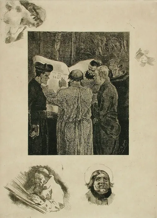 Framed Print : Chez les Trappistes, 1891. Creator: Félicien Rops