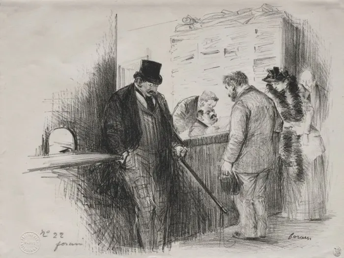 Framed Print : Chez lHuissler. Creator: Jean Louis Forain (French, 1852-1931) Framed Print : Chez lHuissler. Creator: Jean Louis Forain (French, 1852-1931)
