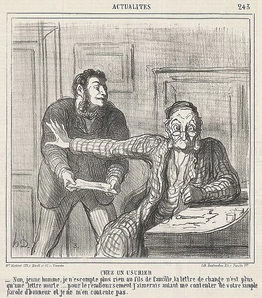 Chez un usurier, 19th century. Creator: Honore Daumier