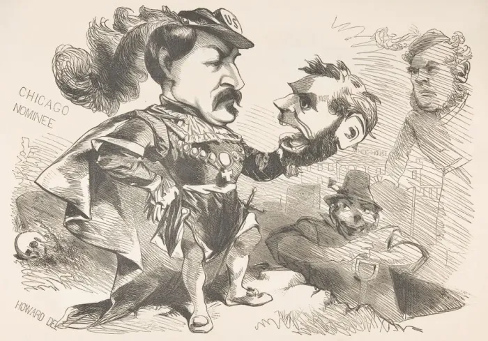 Framed Print : Chicago Nominee: I knew him, Horatio;a fellow of infinite jest... Where be your gibes now... 1864. Creator: John L Magee Framed Print : Chicago Nominee: I knew him, Horatio;a fellow of infinite jest... Where be your gibes now... 1864. Creator: John L Magee