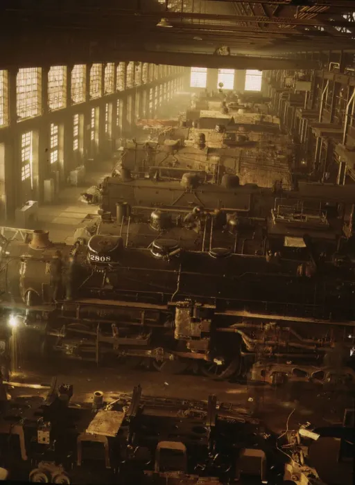 Framed Print : Chicago and North Western railroad locomotive shops, Chicago, Ill. 1942. Creator: Jack Delano Framed Print : Chicago and North Western railroad locomotive shops, Chicago, Ill. 1942. Creator: Jack Delano