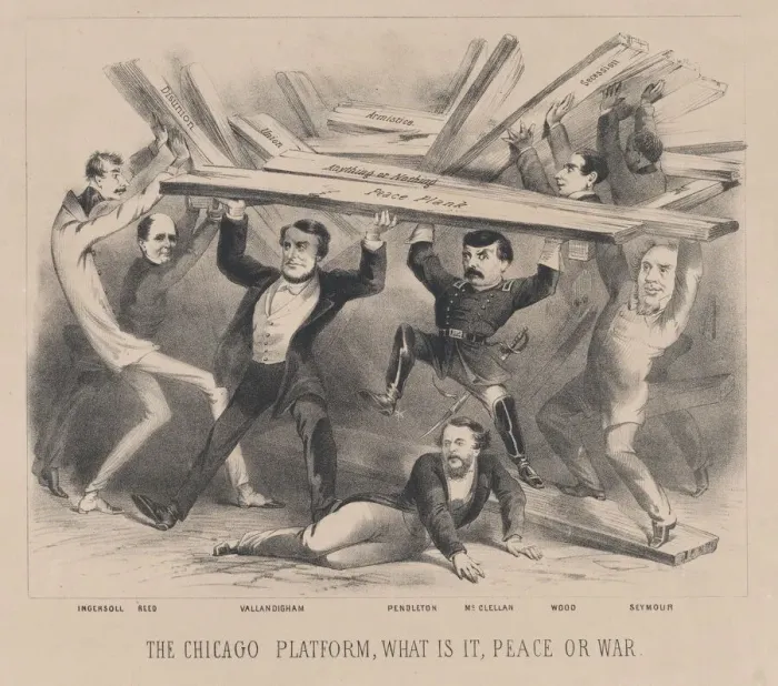 Framed Print : The Chicago Platform, What is It, Peace or War, ca. 1864. ca. 1864. Creator: Anon