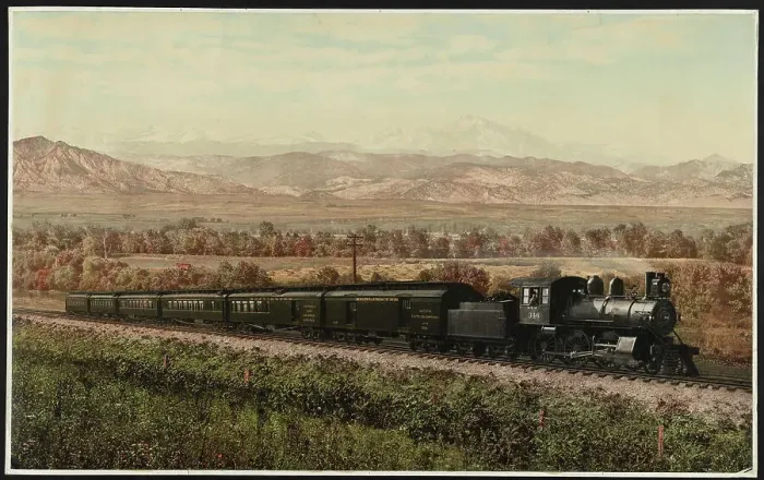 Framed Print : Chicago Special, Burlington Route, Colorado, c1900. Creator: William H. Jackson Framed Print : Chicago Special, Burlington Route, Colorado, c1900. Creator: William H. Jackson