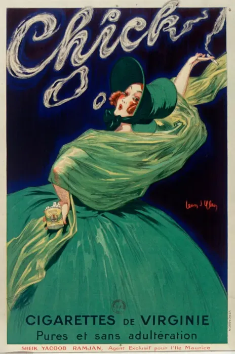 Framed Print : Chick Cigarettes, 1925. Creator: D Ylen, Jean (1886-1938) Framed Print : Chick Cigarettes, 1925. Creator: D Ylen, Jean (1886-1938)