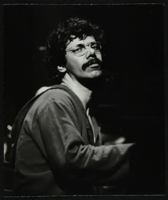Framed Print : Chick Corea at Finsbury Park Odeon, London April 1978. Artist: Denis Williams