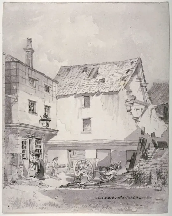 Framed Print : Chick Lane, City of London, 1825. Artist: Robert Blemmell Schnebbelie Framed Print : Chick Lane, City of London, 1825. Artist: Robert Blemmell Schnebbelie