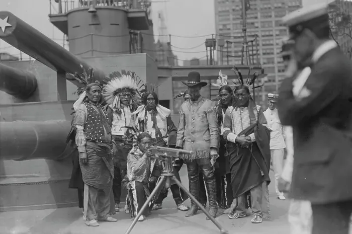 Framed Print : Chief Bald Eagle on U.S.S. Recruit, 28 Jul 1917. Creator: Bain News Service Framed Print : Chief Bald Eagle on U.S.S. Recruit, 28 Jul 1917. Creator: Bain News Service