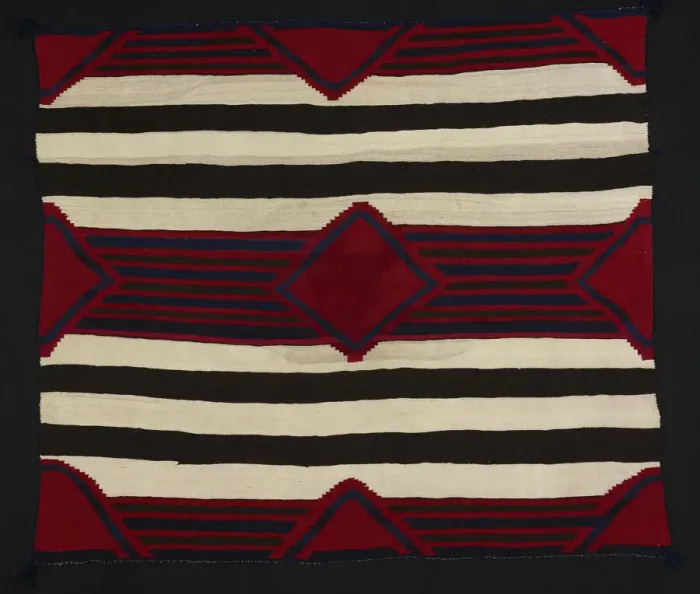 Framed Print : Chief Blanket (Third Phase), Southwest, c. 1860 / 65. Creator: Unknown Framed Print : Chief Blanket (Third Phase), Southwest, c. 1860 / 65. Creator: Unknown
