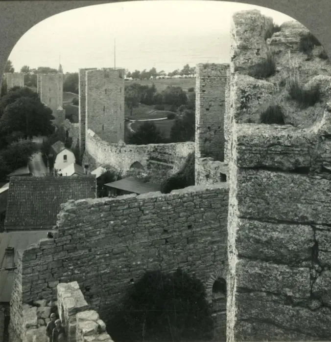 Framed Print : The chief charm of medieval Visby, the City Walls, Island of Gotland, Sweden, c1930s Framed Print : The chief charm of medieval Visby, the City Walls, Island of Gotland, Sweden, c1930s