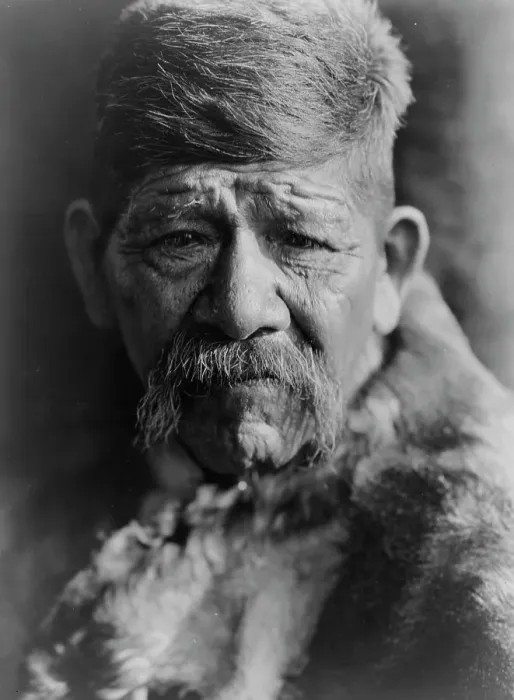 Framed Print : A Chief-Chukchansi Yokuts, c1924. Creator: Edward Sheriff Curtis Framed Print : A Chief-Chukchansi Yokuts, c1924. Creator: Edward Sheriff Curtis
