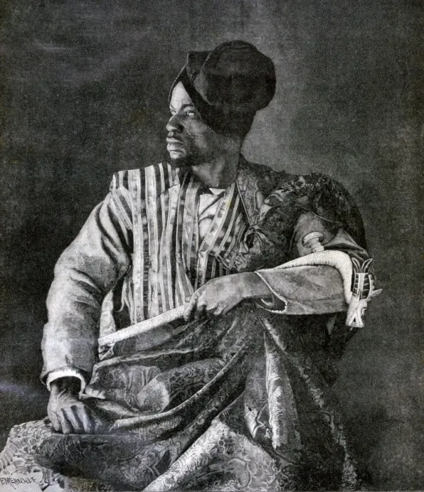 Framed Print : The chief Dahomey envoy for king Behanzin in Paris, 1893. Artist: F Meaulle Framed Print : The chief Dahomey envoy for king Behanzin in Paris, 1893. Artist: F Meaulle