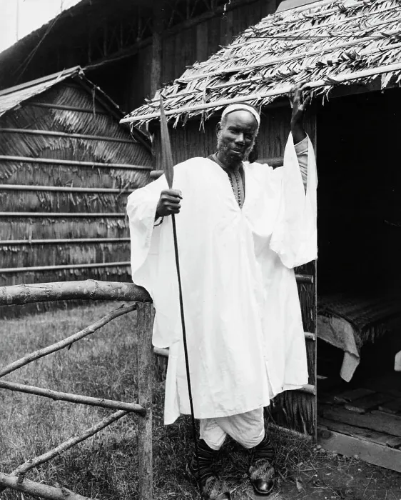 Framed Print : Chief, darkest Africa, 1901. Creator: Frances Benjamin Johnston Framed Print : Chief, darkest Africa, 1901. Creator: Frances Benjamin Johnston