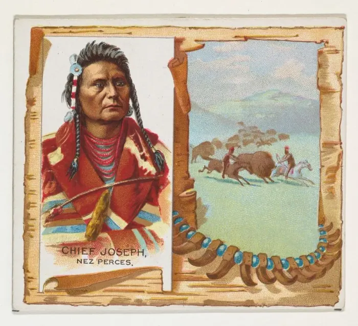 Framed Print : Chief Joseph, Nez Perces, from the American Indian Chiefs series (N36) for Allen & Framed Print : Chief Joseph, Nez Perces, from the American Indian Chiefs series (N36) for Allen &