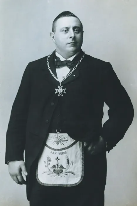 Framed Print : Chief Mason with the insignia of the Order Framed Print : Chief Mason with the insignia of the Order
